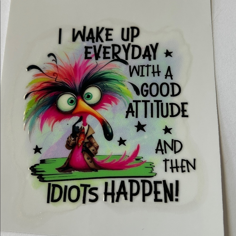 Idiots Happen Cup Decal